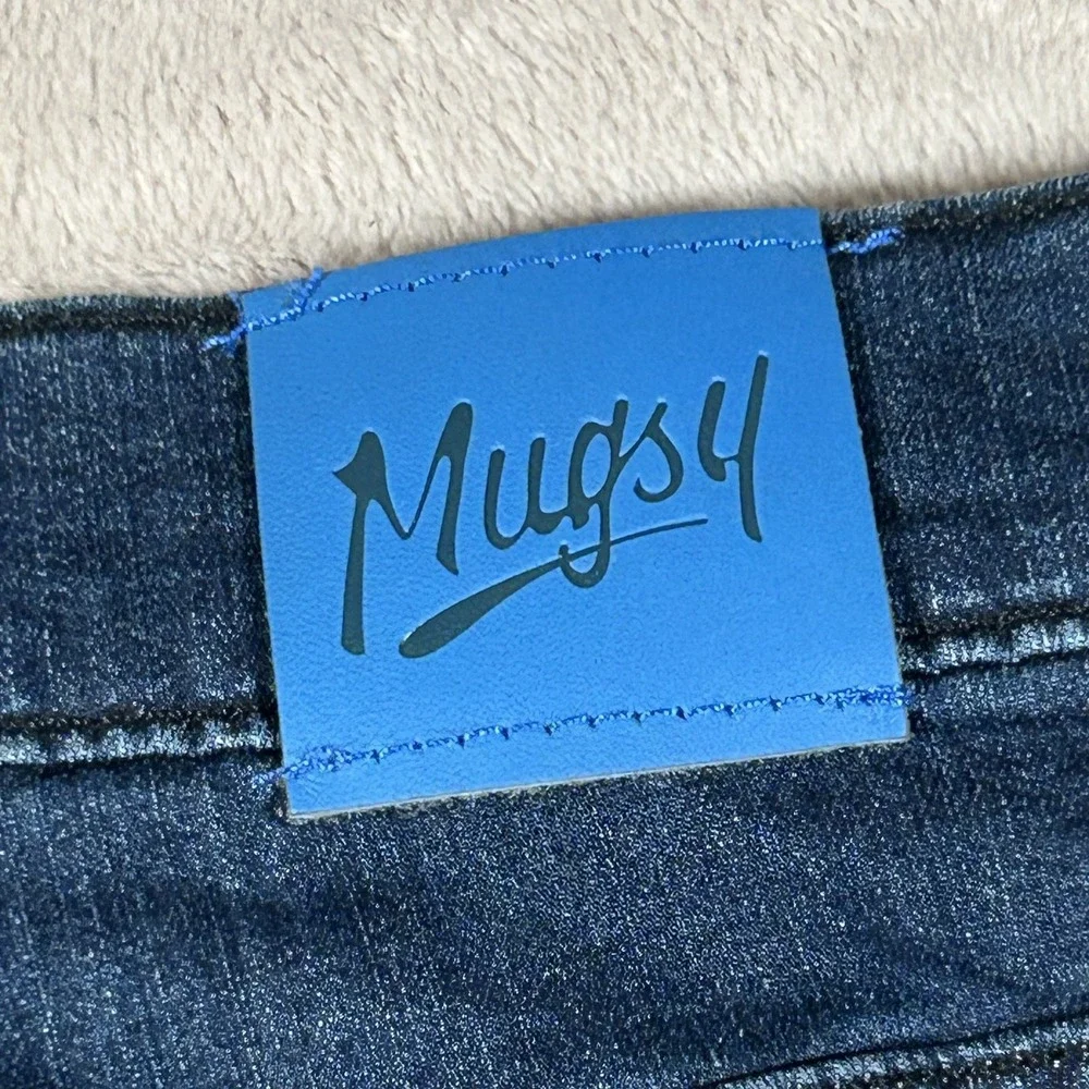 Mugsy Studio Blues Jeans Mens 36x28 Blue Dark Wash Stretch Flex Fit 5 Pocket EUC